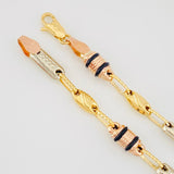 Rustic Barrel Bracelet 4.7g / 8 1/2 in / 3.9mm Three Golds 18K
