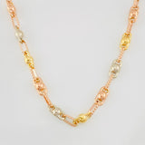 Cadena Rustica Burbuja 10g / 22 in / 3.4mm Tres Oros 18K