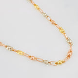 Cadena Rustica Burbuja 10g / 22 in / 3.4mm Tres Oros 18K