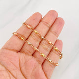 Cadena Rustica Burbuja 10g / 22 in / 3.4mm Tres Oros 18K