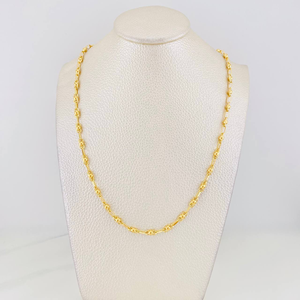 Cadena Rustica Burbuja 9.95g / 22 in / 3.3mm Oro Amarillo 18K