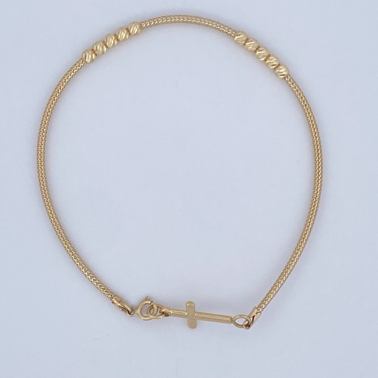 Flex Cross Bracelet 2.05gr / 7.5in-8.3in / +4 18K Gold $