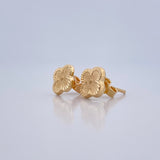 Stud Earrings Clover 1.1gr / 18K Gold &