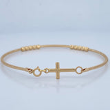 Flex Cross Bracelet 2.05gr / 7.5in-8.3in / +4 18K Gold $