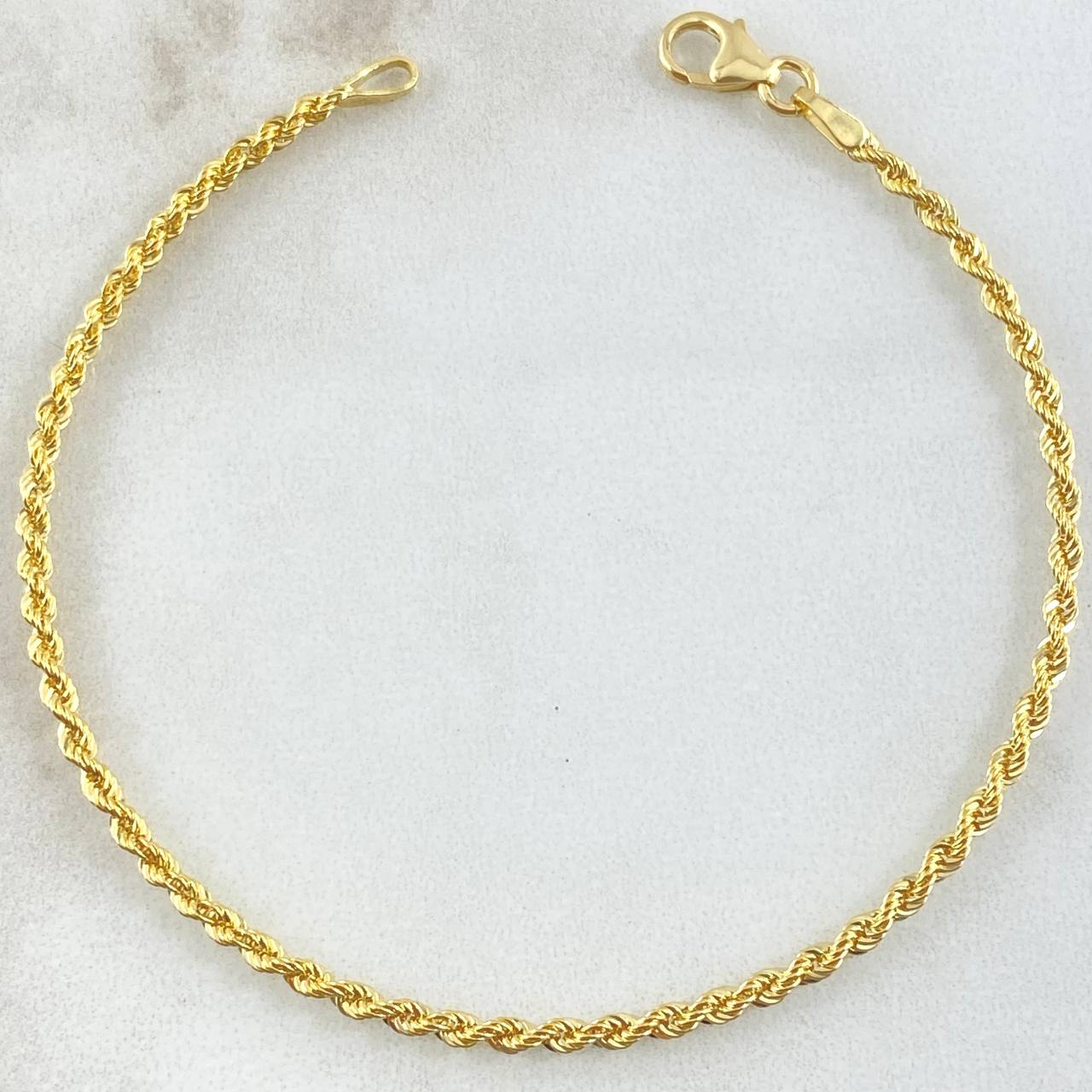 Rope Bracelet 1.55gr / 7.9in / +3 18K Gold