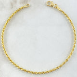 Rope Bracelet 1.5gr / 7.1in / +3 18K Gold