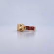Tribal Panther Ring 3.65gr / Size 7 3/4 / Black Blue Zircons 18K Yellow Gold &