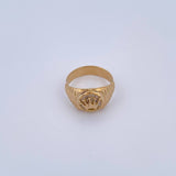 Ring Strap Crown RX 3.95gr / T6 1/4 / White Zircons 18K Yellow Gold &
