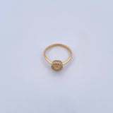 Circle Ring 1.7gr / T4 3/4 / White Zircons 18K Yellow Gold &