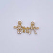 Charm Family of Four 2gr / 2.8cm / White Zircons 18K Yellow Gold &