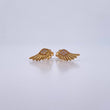 Topos Alas 1.15gr / Circones Blancos Oro Amarillo 18K &