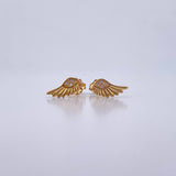 Topos Alas 1.15gr / Circones Blancos Oro Amarillo 18K &