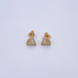 Topos Diamante 1.3gr / Circones Blancos Oro Amarillo 18K &