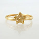 Anillo Estrella Diamantada 1gr / T6 1/4 / Oro Amarillo 18K