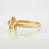 Anillo Estrella Diamantada 1gr / T6 1/4 / Oro Amarillo 18K