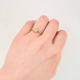 Anillo Estrella Diamantada 1gr / T6 1/4 / Oro Amarillo 18K
