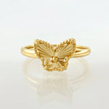 Anillo Mariposa Diamantada 1.1gr / T7 / Oro Amarillo 18K