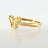 Anillo Mariposa Diamantada 1.1gr / T7 / Oro Amarillo 18K