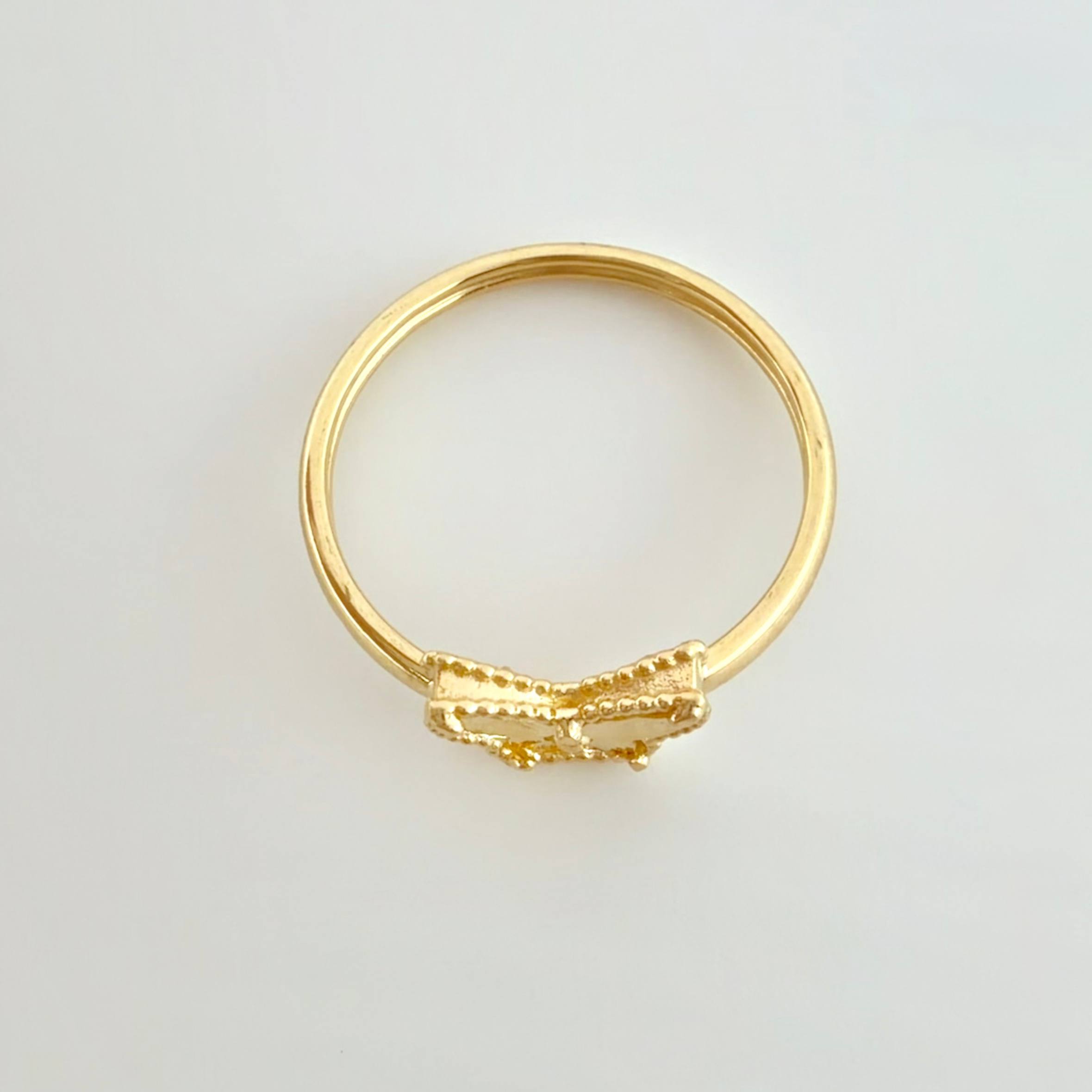 Anillo Mariposa Diamantada 1.1gr / T7 / Oro Amarillo 18K
