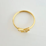 Anillo Mariposa Diamantada 1.1gr / T7 / Oro Amarillo 18K