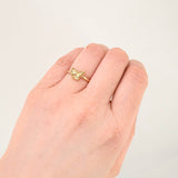 Anillo Mariposa Diamantada 1.1gr / T7 / Oro Amarillo 18K