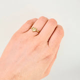 Diamond Cut Heart Ring 1.05gr / T7 1/4 / 18K Yellow Gold
