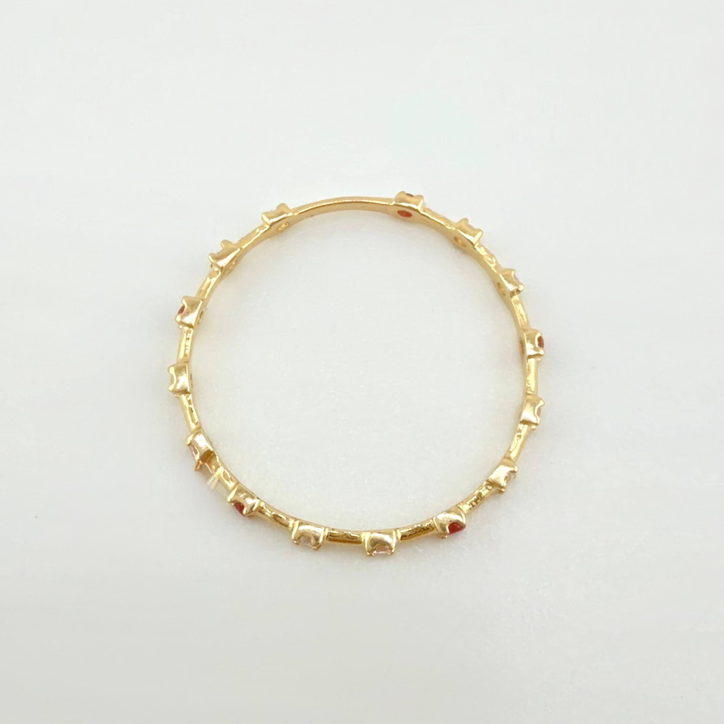 Anillo Centella Alternada 0.8gr / T7 1/2 / Oro Amarillo 18K ©
