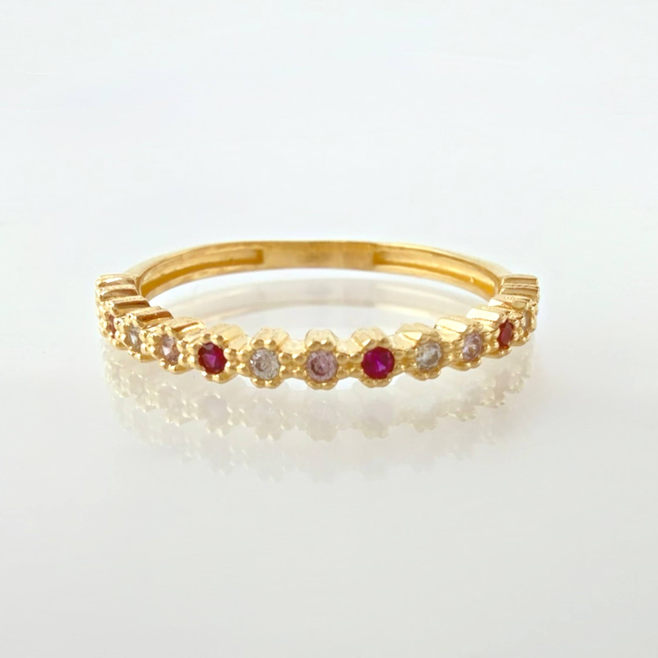 Anillo Churumbela Burbujas 1.65gr / T6 3/4 / Oro Amarillo 18K ©