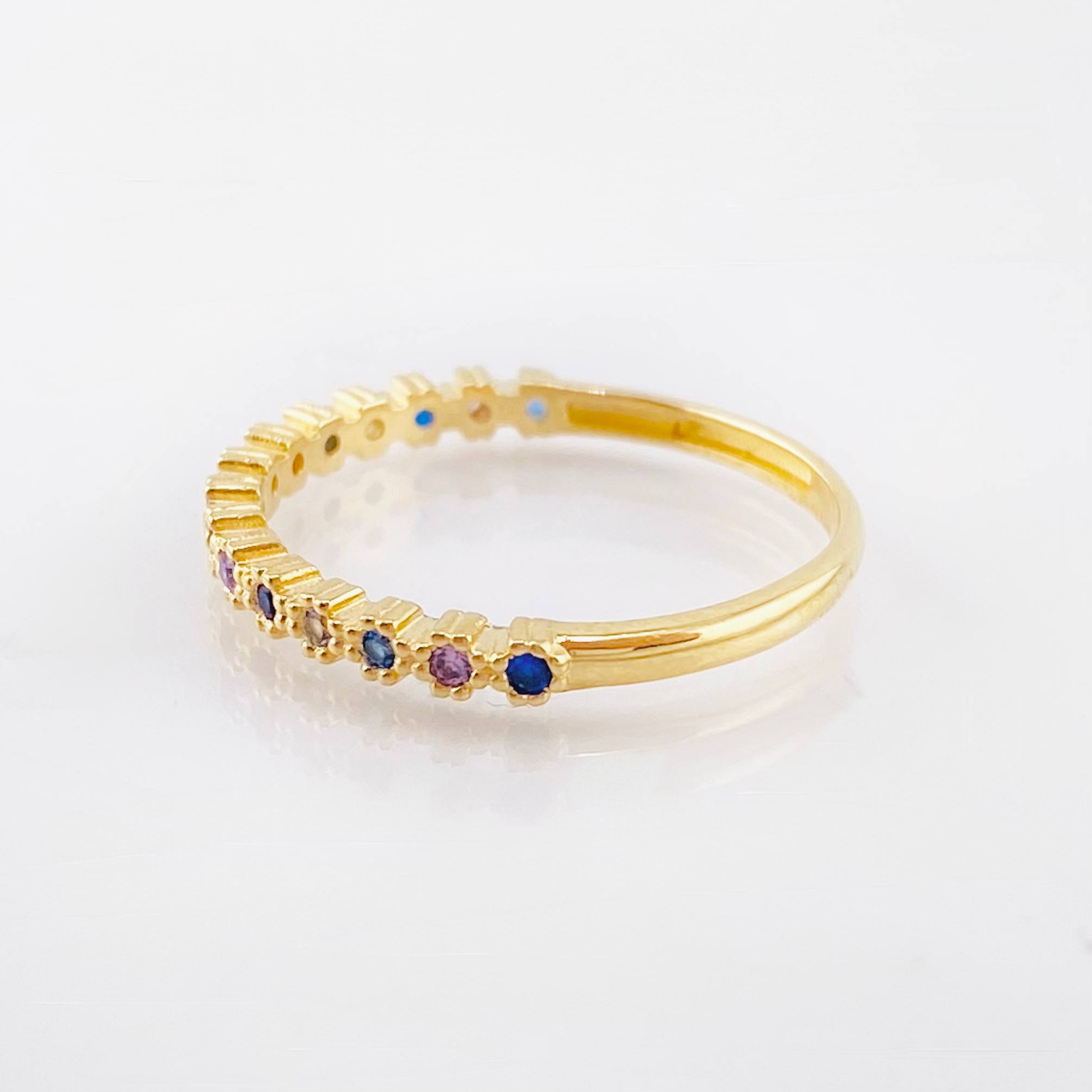 Anillo Churumbela Burbujas 1.6gr / T6 3/4 / Oro Amarillo 18K