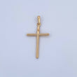 Pendant Cross INRI 1.15gr / 3.5cm / Smooth 18K Yellow Gold &