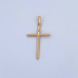 Pendant Cross INRI 1.15gr / 3.5cm / Smooth 18K Yellow Gold &