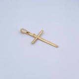 Pendant Cross INRI 1.15gr / 3.5cm / Smooth 18K Yellow Gold &
