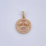 Pendant Royal Crown Medal 5.55gr / 3cm / White Zircons 18K Gold