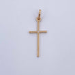 Pendant Cross 0.5gr / 2.6cm / White Zircon 18K Yellow Gold &
