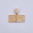 Dije One Dólar 3.65gr / 2.5cm / Circones Blancos Oro Amarillo 18K &
