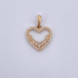 Pendant Heart Silhouette 1.5gr / 2.2cm / White Zirconia 18K Yellow Gold &