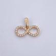 Pendant Infinity 1.25gr / 1.7cm / White Zircons 18K Yellow Gold &