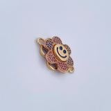 Charm Hardware 4.3gr / 2.3cm / Colored Zircons 18K Yellow Gold &
