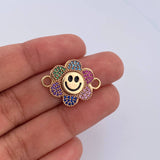 Charm Hardware 4.3gr / 2.3cm / Colored Zircons 18K Yellow Gold &