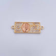 Herraje One Dólar 3gr / 3cm / Circones Blancos Dos Oros Amarillo Rosa 18K &