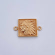 Charm Indio Plate 4.05gr / 2.2cm / Dotted 18K Yellow Gold &