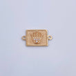 Charm Crown RX 1.15gr / 1.7cm / White Zircons 18K Yellow Gold &