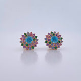 Topos Halo 3.2gr / Circones De Colores Oro Amarillo 18K &