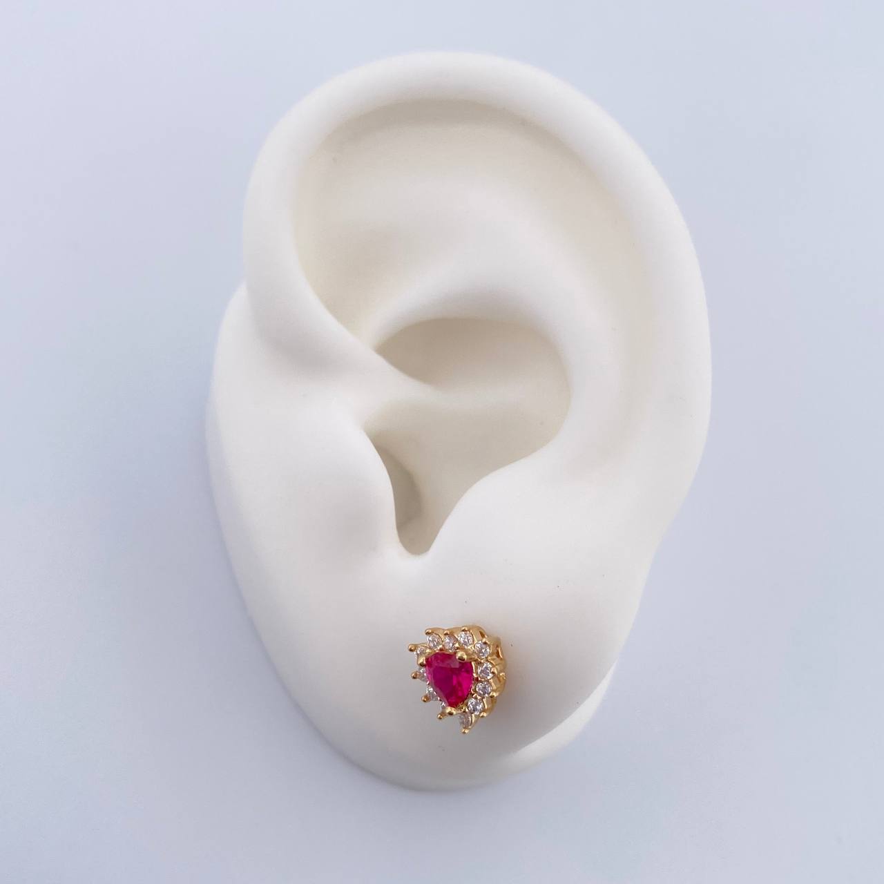 Topos Halo 1.95gr / Circones Fucsias Blancos Oro Amarillo 18K &