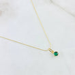 Set Cadena y Dije Aguja Trenzada + Piedra 1.25gr / 17 3/4 in / Oro Amarillo 18K *