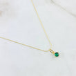 Set Cadena y Dije Aguja Trenzada + Piedra 1.25gr / 17 3/4 in / Oro Amarillo 18K