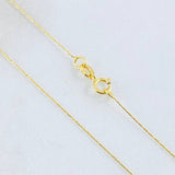 Set Cadena y Dije Aguja Trenzada + Piedra 1.25gr / 17 3/4 in / Oro Amarillo 18K