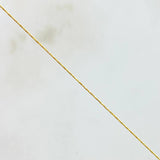Set Cadena y Dije Aguja Trenzada + Piedra 1.25gr / 17 3/4 in / Oro Amarillo 18K