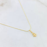 Set Cadena y Dije Hilo Petit + Ancla 1.25gr / 17 3/4 in / Oro Amarillo 18K *