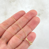 Set Cadena y Dije Hilo Petit + Ancla 1.25gr / 17 3/4 in / Oro Amarillo 18K *